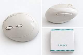 Mouse Wireless SANWA Beige Bianco