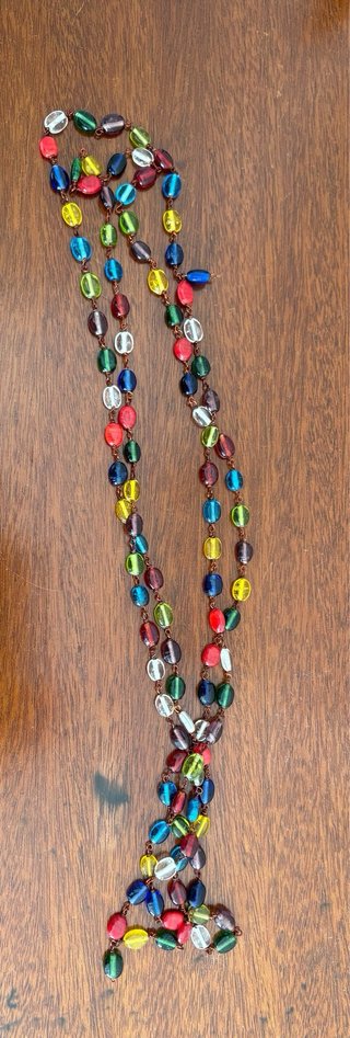 2 collane multicolore con perline