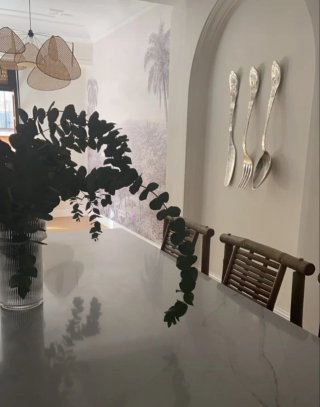 Cubiertos Decorativos de Pared Plateados