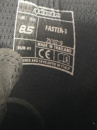Botas de moto Alpinestars negras y amarillas