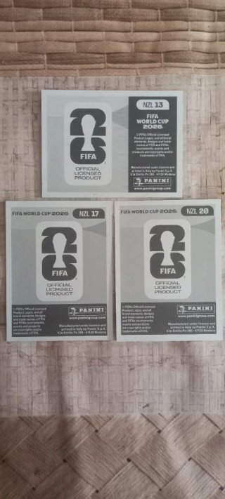 3 Cromos Nova Zelândia Mundial 2026