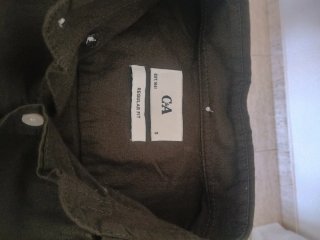 Camisa C&A Talla S Verde Oliva