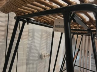 Sillas Banqueta Mimbre y Metal (2uds) con cojines.