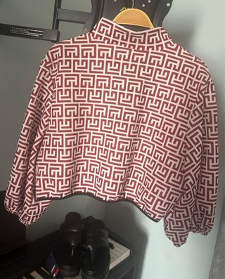 Bomber mujer talla única estampado geométrico