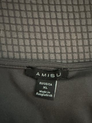 AMISU Top Gris Manga Larga Corsé XS