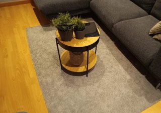 Alfombra gris de tela 133 x195