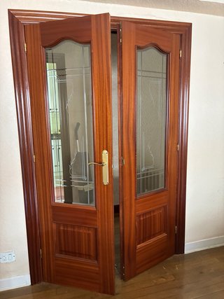 Puertas Dobles Madera Maciza
