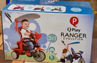 Triciclo Infantil Rojo 3 en 1 Evolutivo