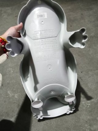 Soporte bañera bebé gris y blanco