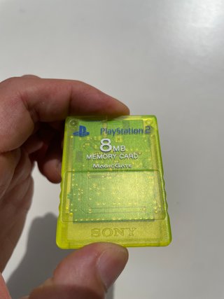 Sony Playstation 2 Ps2 Memory Card Originale Giall