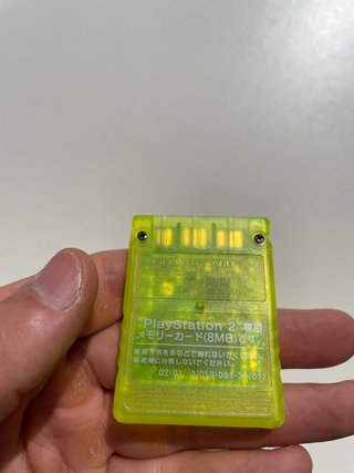 Sony Playstation 2 Ps2 Memory Card Originale Giall