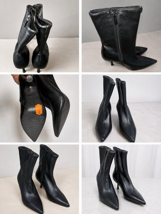 Botines negros tacón fino