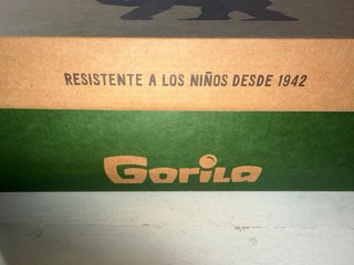 Zapatos colegiales Gorila negros piel velcro 38