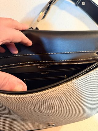 Bolso Riñonera Burberry Beige/Negro Piel