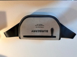 Bolso Riñonera Burberry Beige/Negro Piel