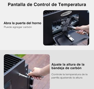 SIN ABRIR Barbacoa Carbón Parrilla Tapa de Acero
