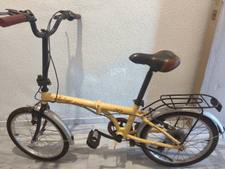 Bicicleta Plegable Vintage Amarilla