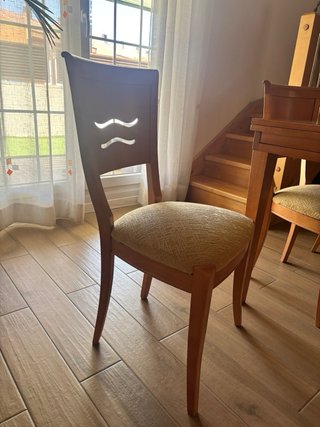 Mesa de comedor y 6 sillas madera