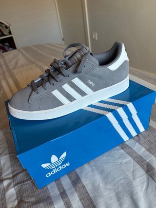 Adidas Campus Gris y Blanco