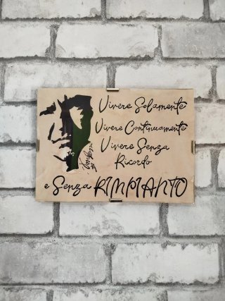Quadretto Vasco Rossi Vivere Senza Rimpianto
