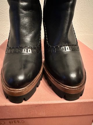 Stivaletti Cinti Pelle Neri Tg. 37