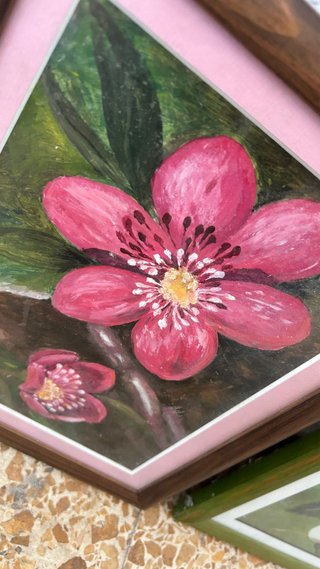 Conjunto de 2 cuadros de flores
