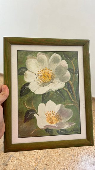 Conjunto de 2 cuadros de flores