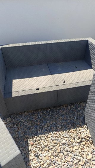 Conjunto Muebles Jardín Ratán Negro