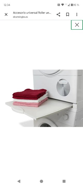 Kit apilado lavadora-secadora con repisa