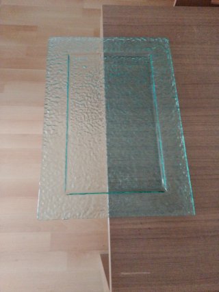 Bandeja de cristal decorativa