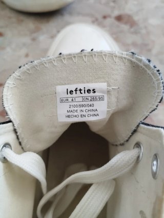 Zapatillas Lefties Hombre Negras Blancas