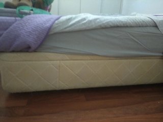 Canapé Cama y colchón 135cm Tela Beige