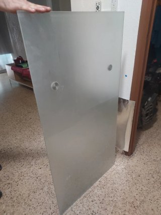 Tablero de cristal para mesa sin patas