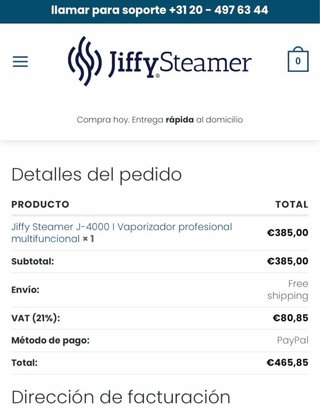 Plancha de Vapor Profesional Jiffy Steamer Nueva