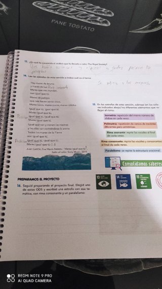 Cuaderno de lengua castellana de 2 de eso
