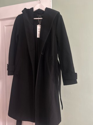 Abrigo negro Zara Talla XS