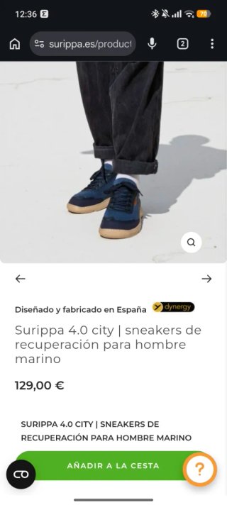 Zapatillas recuperación Surippa 42 azul