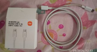Cable Xiaomi 6A USB-C a USB-C Trenzado 1m