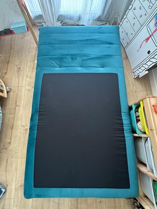 Sillón cama NIO Maisons du Monde azul petróleo