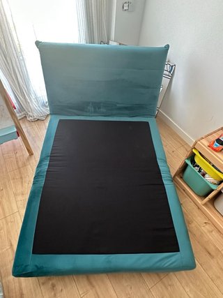 Sillón cama NIO Maisons du Monde azul petróleo