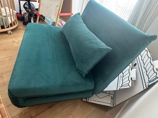 Sillón cama NIO Maisons du Monde azul petróleo