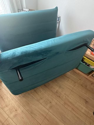 Sillón cama NIO Maisons du Monde azul petróleo