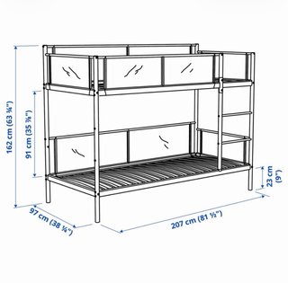 Litera + 2 colchones Ikea Vitval Recogida Girona