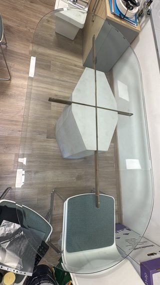 Mesa cristal redonda 8 personas