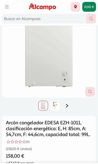 Congelador horizontal Edesa