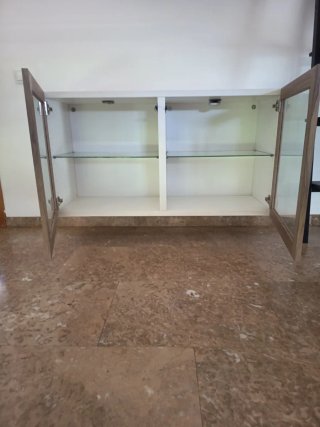 Vitrina Comedor Madera y Cristal