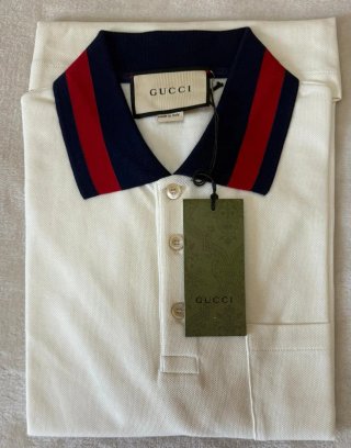 Polo Gucci Blanco con Rayas