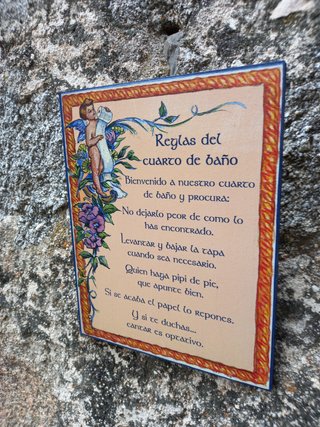 Letrero Reglas Cuarto de Baño