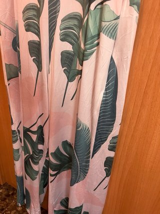 Mono palabra de honor estampado tropical