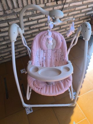Hamaca balancín Kikka Boo bebé rosa